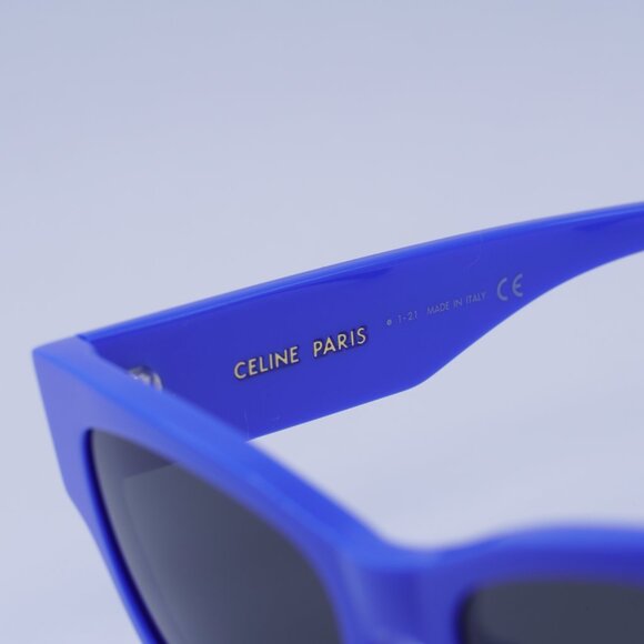 🕶️ New Celine L40197U 92A Sunglasses - Blue Frame, Smoke Lenses - Picture 7 of 9